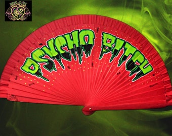 Psycho Bitch Wooden Fan