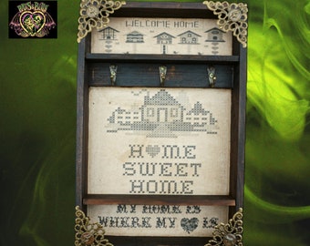 Home Sweet Home "Embroidery" Key Rack
