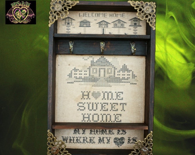 Home Sweet Home "Embroidery" Key Rack