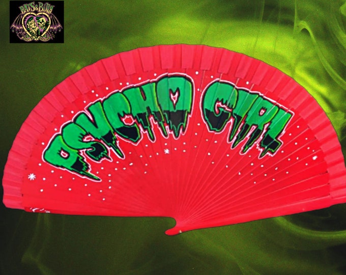 Psychogirl Wooden Fan