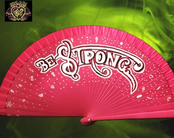 Be Strong Wooden Fan