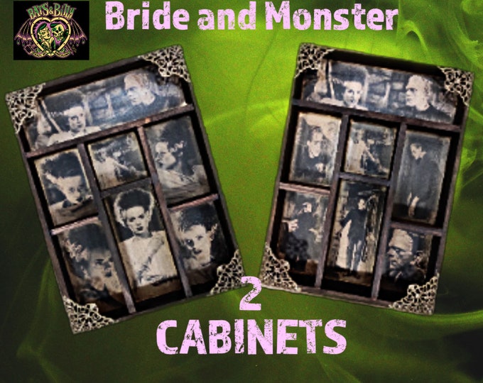 Featured listing image: FRANKENSTEIN MONSTERS. 2 Cabinet of Curiosities
