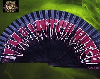 I m a Witch! Wooden Fan