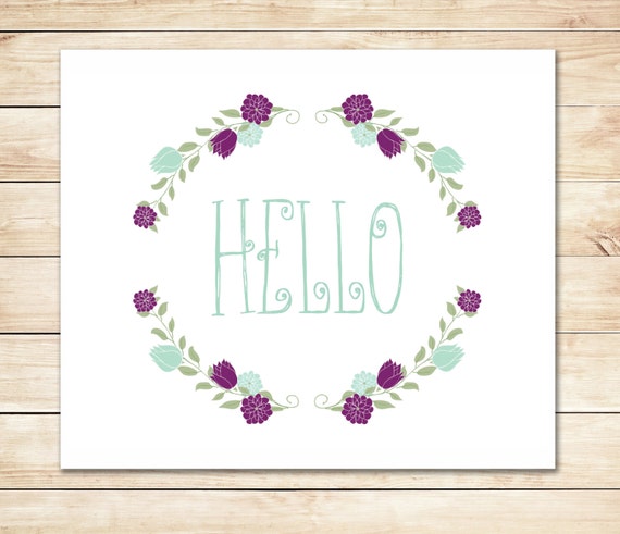 Printable Hello Card Instant Download Card DIY Hello | Etsy