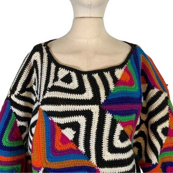 Vintage Jennifer Reed Handmade Knit Retro 80s 90s… - image 5