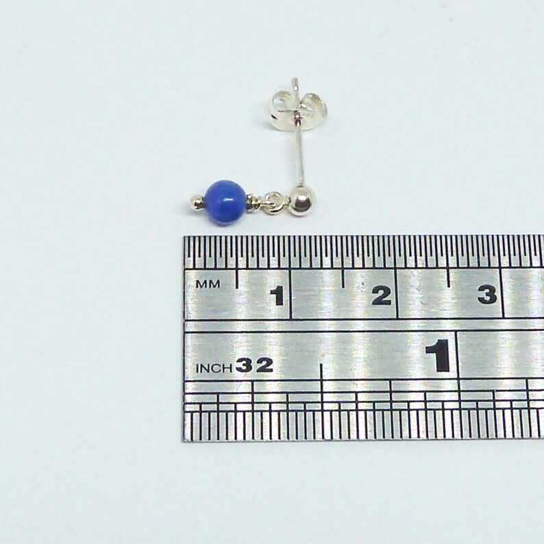 Tiny blue stud earrings Clearance
