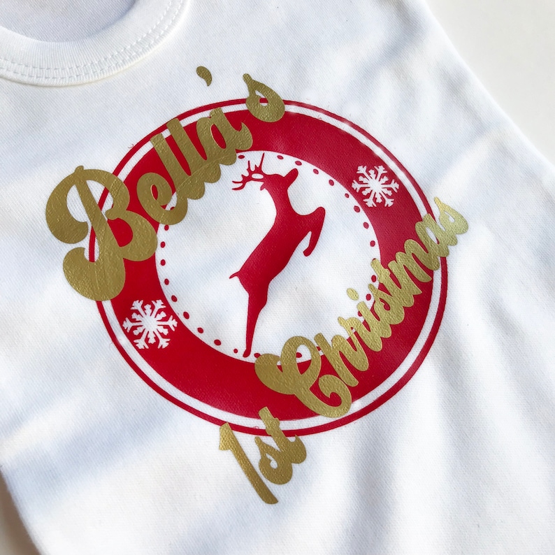 My First Christmas Vest Christmas Baby Vests Personalised 1st Christmas Vest Christmas Baby Vest My 1st Christmas Baby Girl