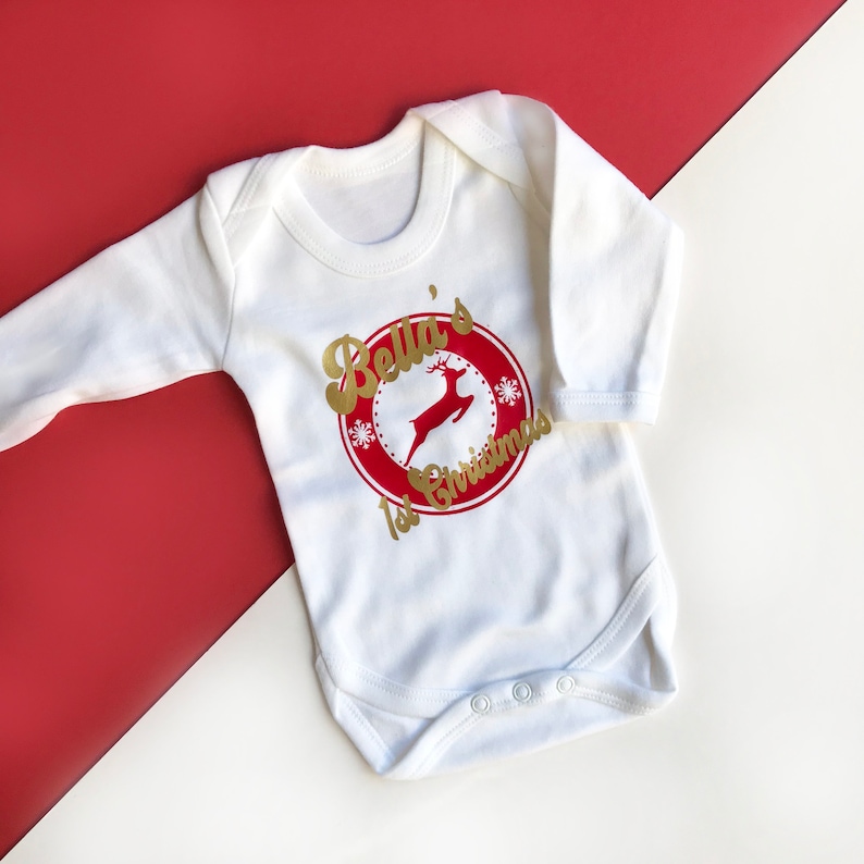 My First Christmas Vest Christmas Baby Vests Personalised 1st Christmas Vest Christmas Baby Vest My 1st Christmas Baby Girl