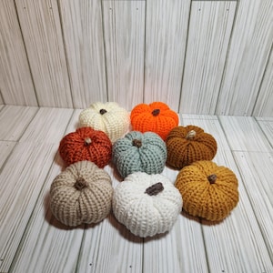 Mini Knitted Pumpkins - Assorted Autumn Colors