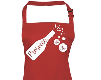 Prosecco Ho Ho Christmas Apron