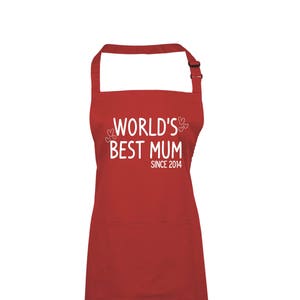 Grembiule personalizzato &quot;World&#39;s Best Mum&quot; per la festa della mamma