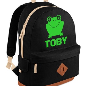 Back To School Personalised Frog Heritage Backpack With Your Name!
