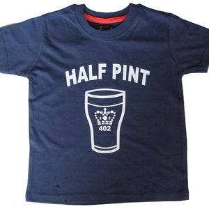 Half Pint Navy Children&#39;s T-shirt. Father Son, Daddy Birthday Gift, Father&#39;s Day Gift, Dad And Son T-shirts,