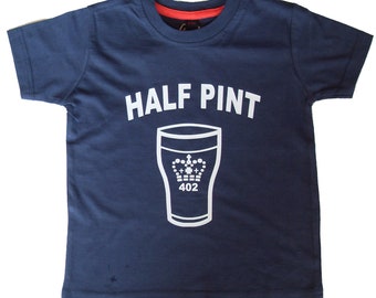 Half Pint Navy Children's T-shirt. Father Son, Daddy Birthday Gift, Father's Day Gift, Dad And Son T-shirts,