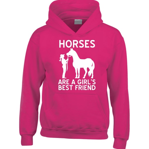 Children's Horse Hoodie Equestrian Hoodie Horses are a girls best friend