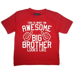This is what an awesome Big Brother looks like Boys T-Shirt Red