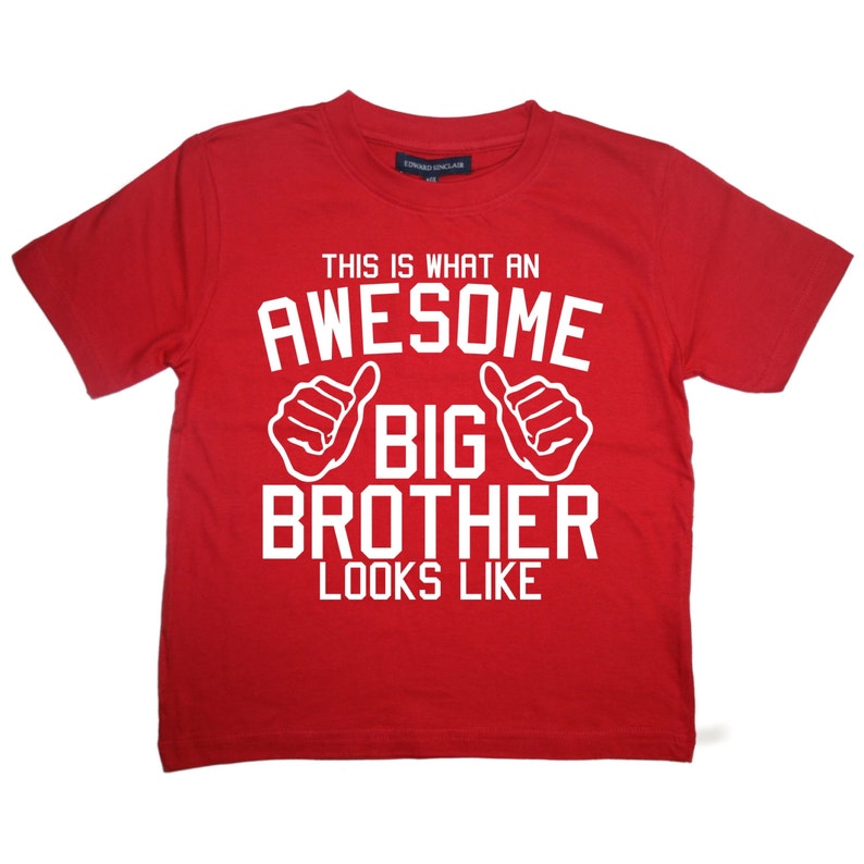 This is what an awesome Big Brother looks like Boys T-Shirt Red