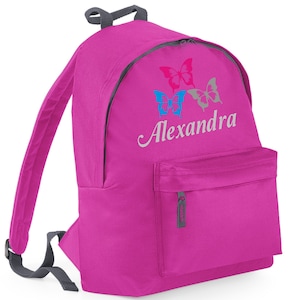 Back To School Personalised Glittery Butterfly Backpack With Your Name!