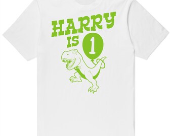 Personalised Dionsaur Name and Number Birthday T-shirt