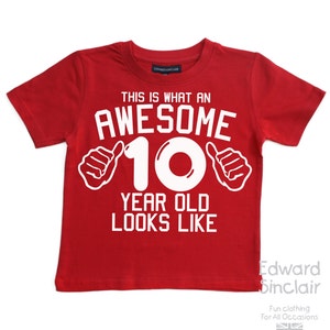So sieht ein fantastischer 10-Jähriger aus. Jungs 10. Geburtstag T-Shirt