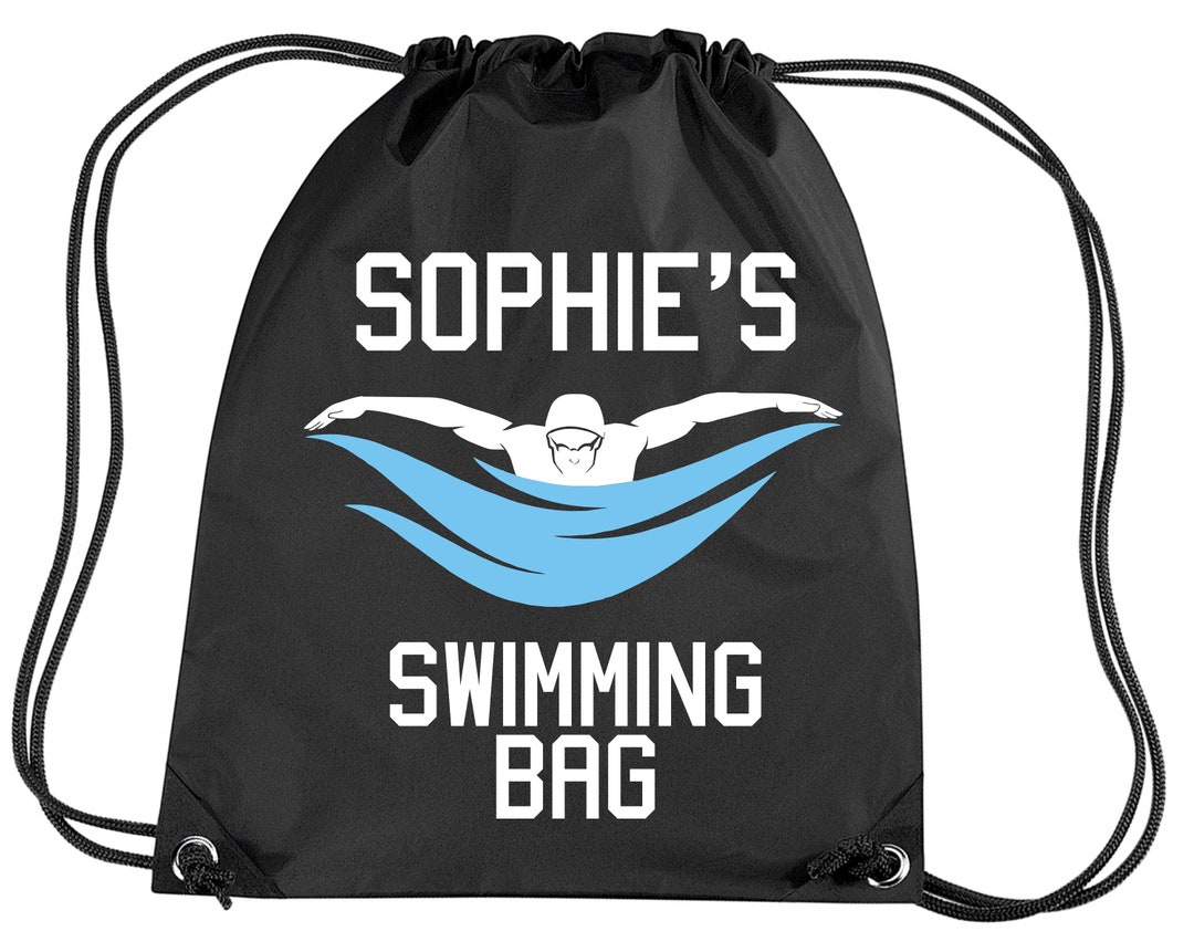 Personalised Swimming Bag With Name Pe/gym Drawstring Bag - Etsy