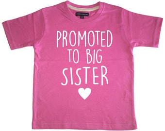 Promoted to Big Sister Bubblegum Pink  T-shirt