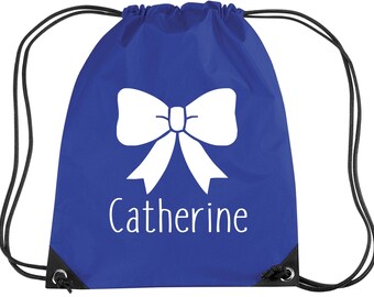 Personalised Football Kit Bag - Drawstring PE Bag With Name, Water Resistant, 45x34cm
