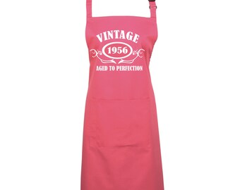 Vintage 1956 aged to perfection. 60th Birthday Cooking & Baking apron