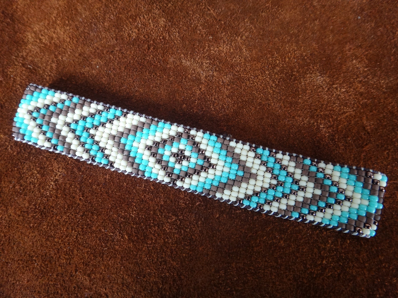 Bracelet Amérindien En Turquoise - Peu Porté, Style Ethnique Sans Fermoir