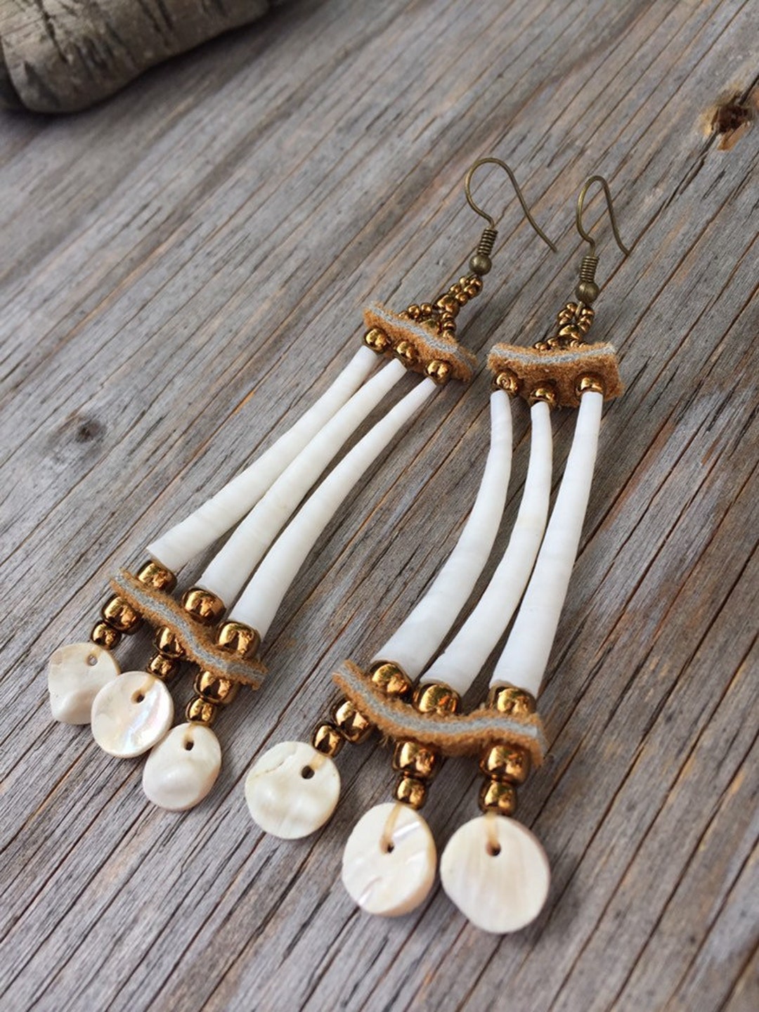 Native American Earrings. Dentals Shell. Aboriginal Earrings. Native ...