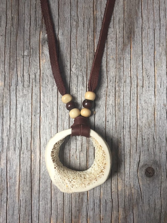 Moose Bones. Native American Necklace Moose Femur . Genuine Bone