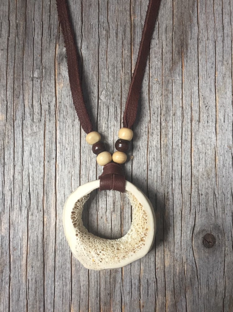 Moose Bones. Native American Necklace Moose Femur . Genuine Bone