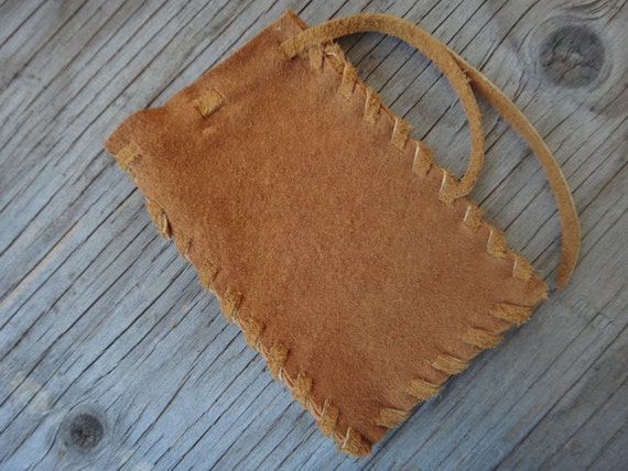 Medicine Bag. Native American Leather Pouch. Deerskin. for