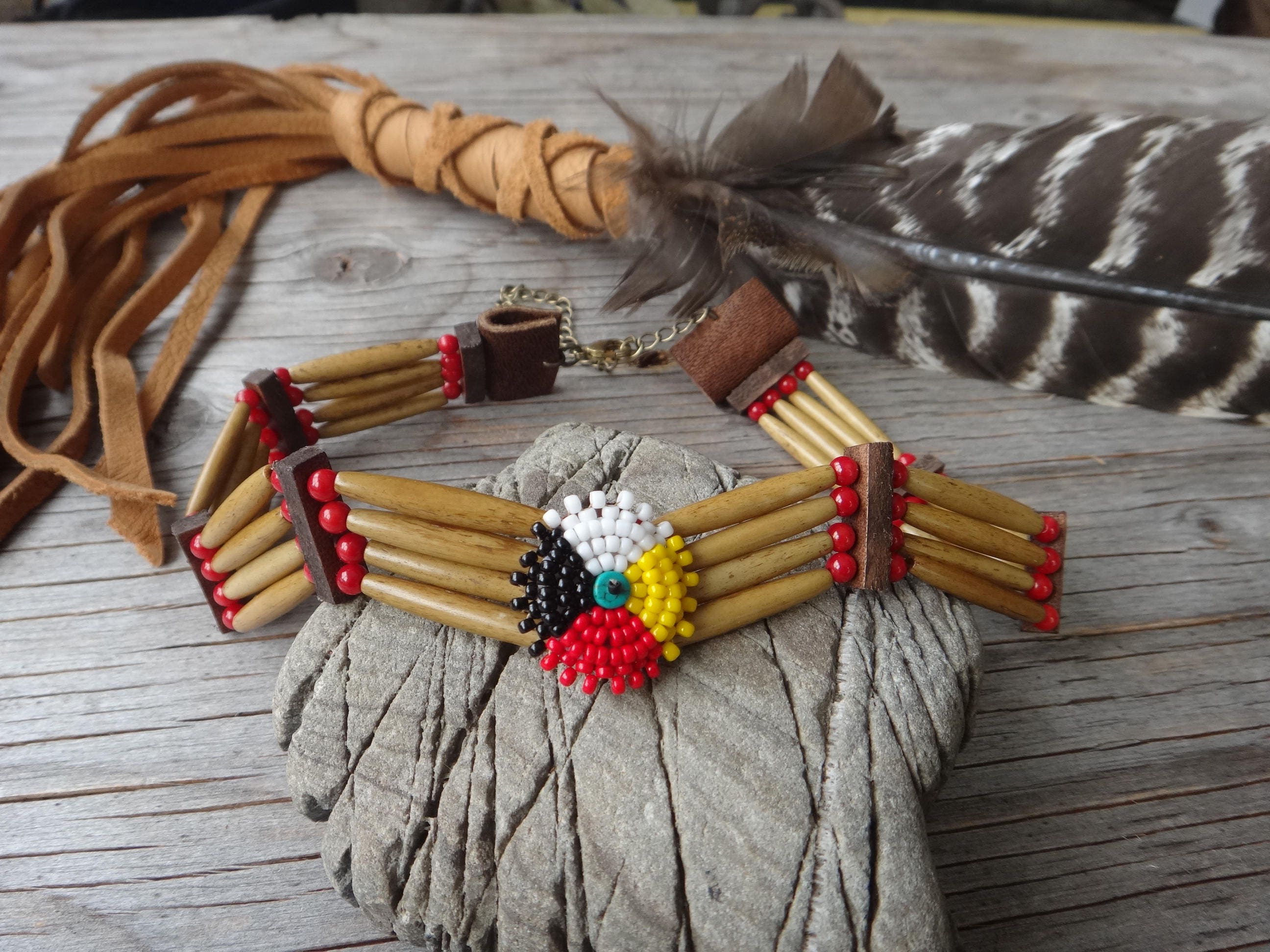 Native American Chocker. Medicine Wheel. Traditional American