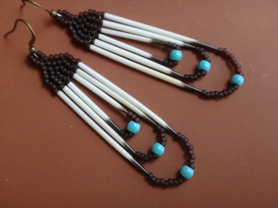 native american porcupine quill necklace