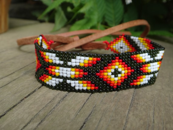 Lot Of 3 Huichol Mexican Beaded Jewelry Hand Made Multicolor Folk Art  Bracelets | eBay