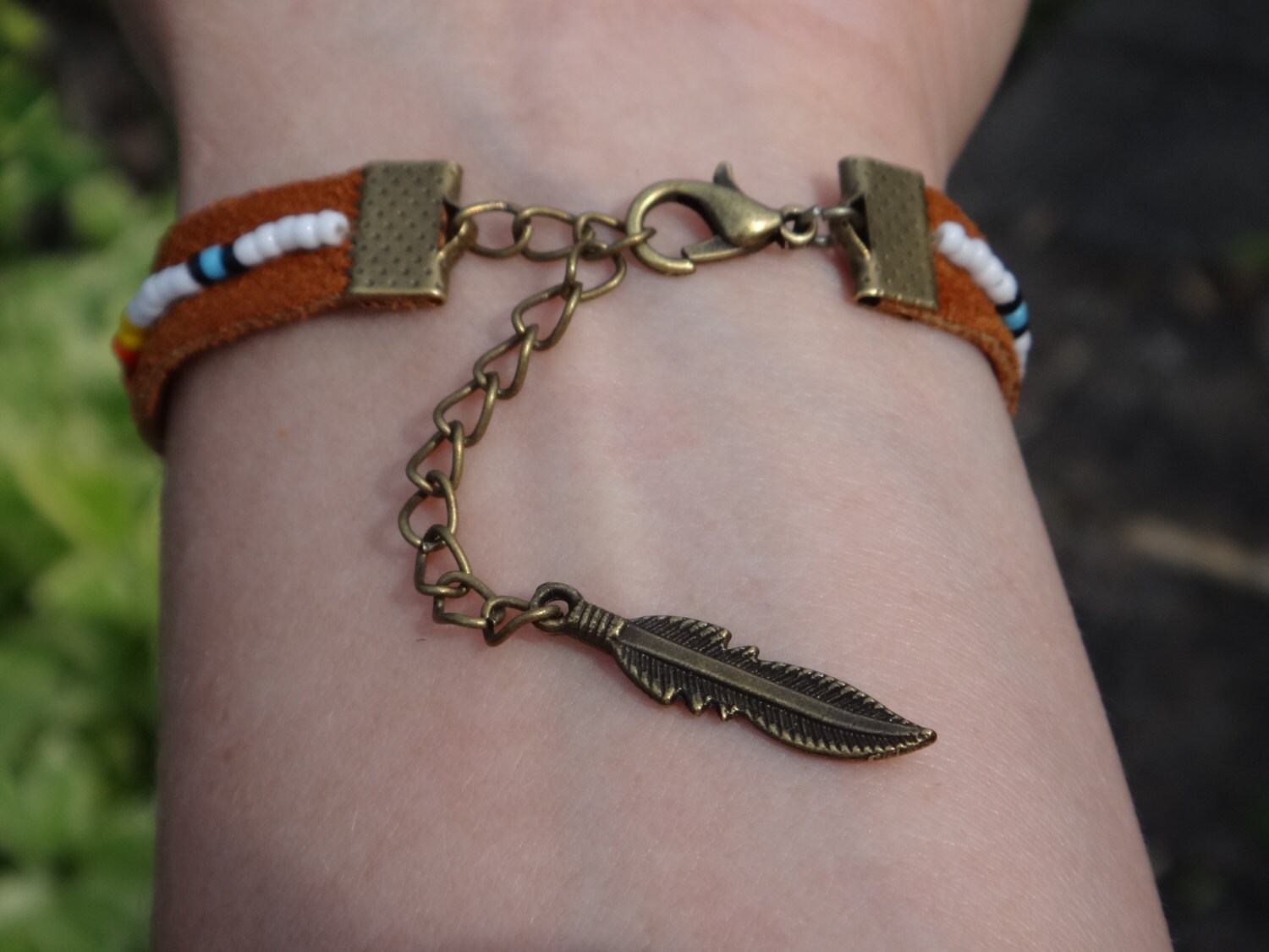 Bride Western En Cuir Perlé - Pour Collier De Poitrail Cheval - Style Hippie