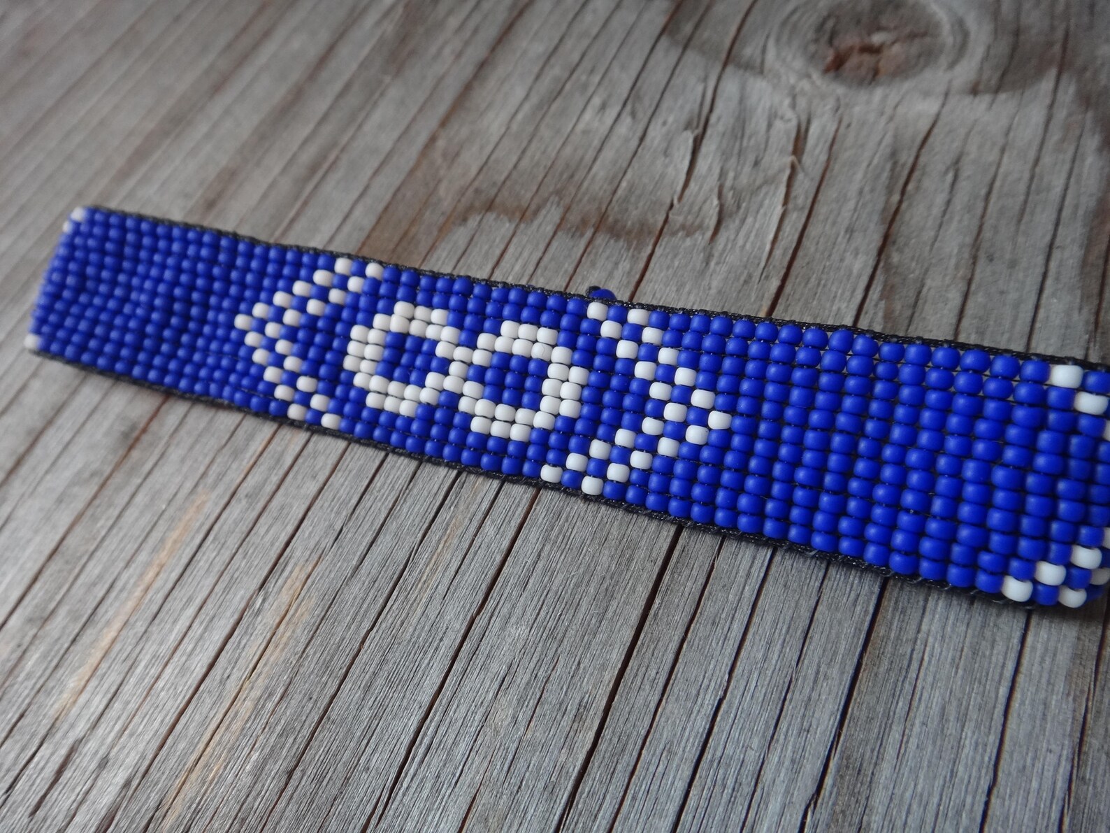 Native American Beaded Bracelet. Canadian Metis flag. Seed Etsy