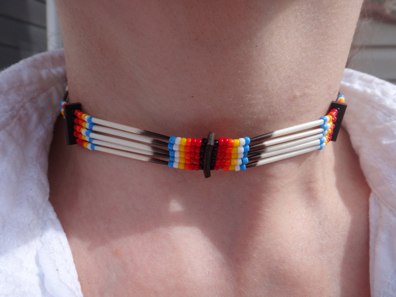 Spike Necklace With African Quill - Art Urbane