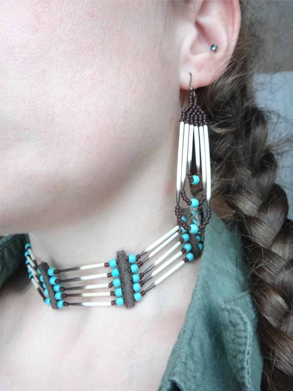 Triple The Trouble Black Porcupine Quills Earrings Available in Silver or Gold