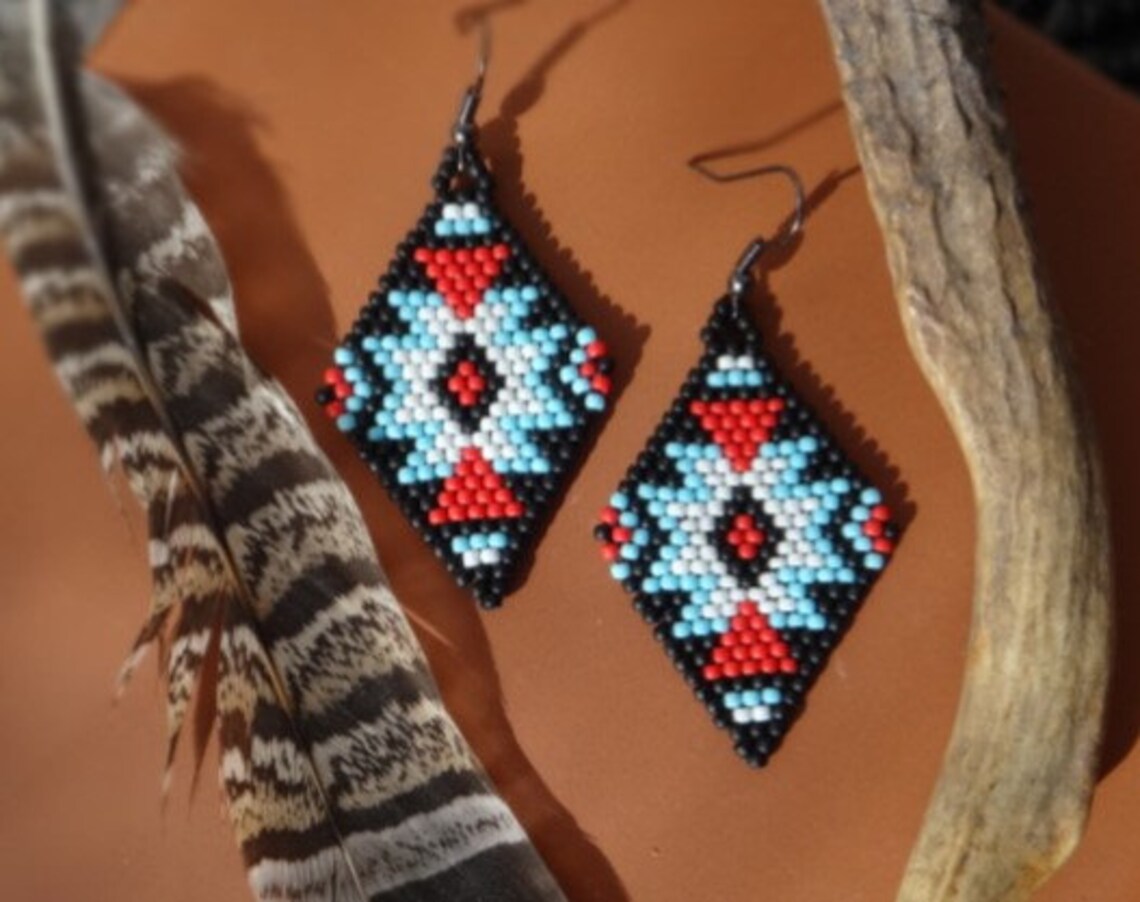 Unique,nouvelle collection, boucles d'oreilles ethnique amérindienne