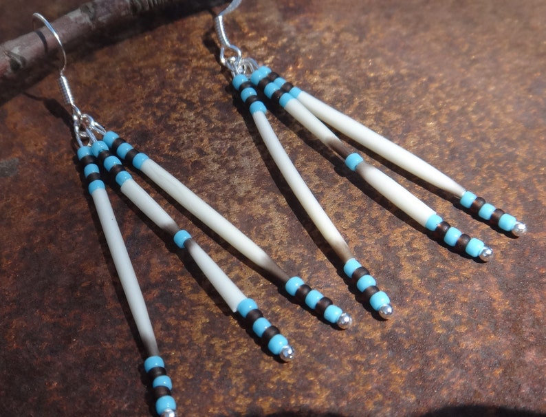 Porcupine Quills Earrings. Native American Earring. Nature - Etsy Canada