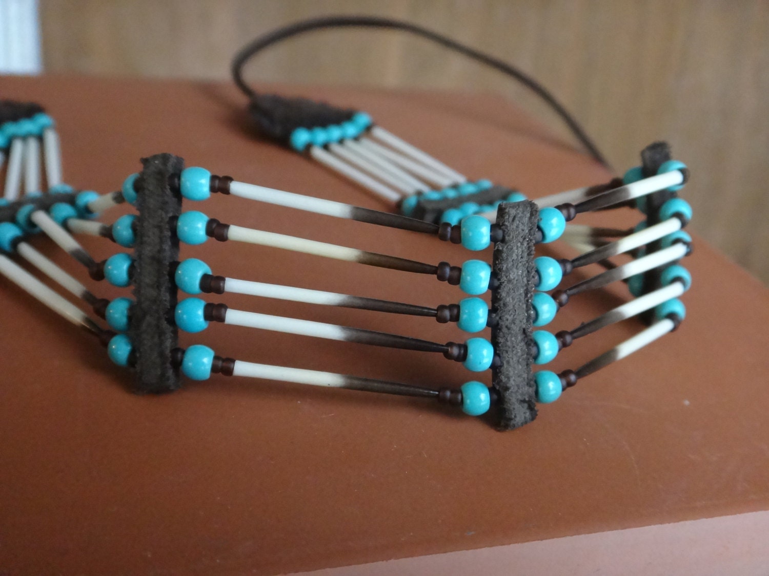 Native american porcupine quill necklace best sale