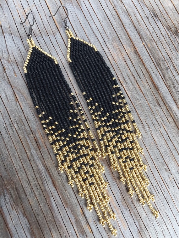 Woma Black Matte Meenakari Dangler Beads Drop Earrings - 1318092E