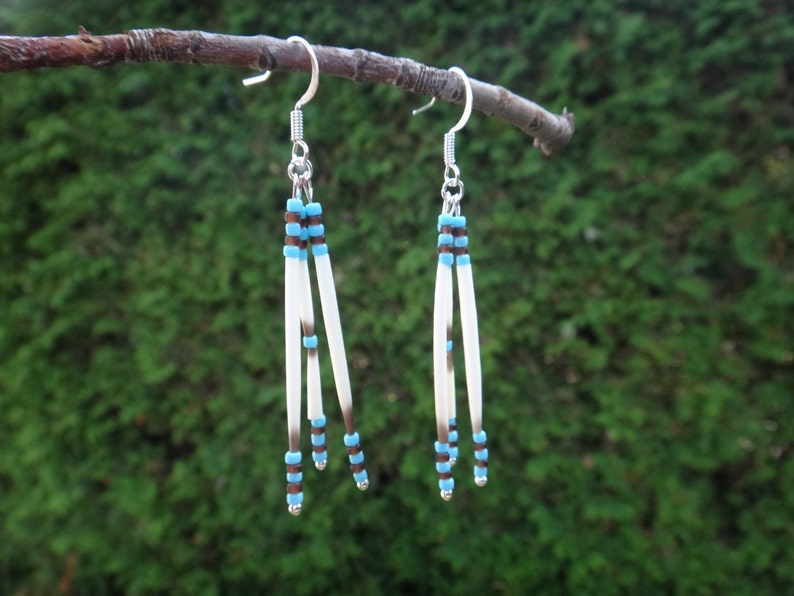Porcupine Quills Earrings. Native American Earring. Nature - Etsy Canada
