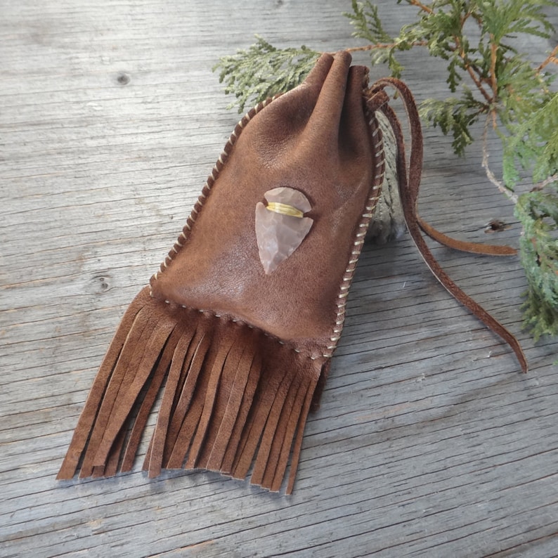 Medicine bag. Traditional Native American Moose Leather Etsy