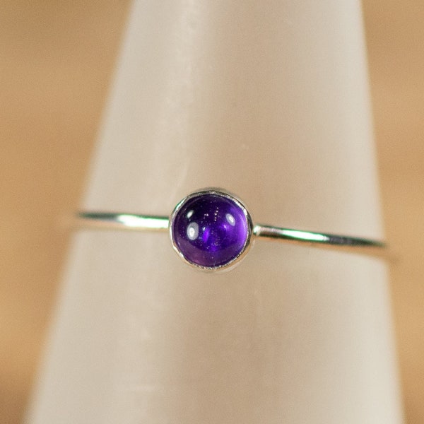 925er Silberring mit wundervollem Amethyst