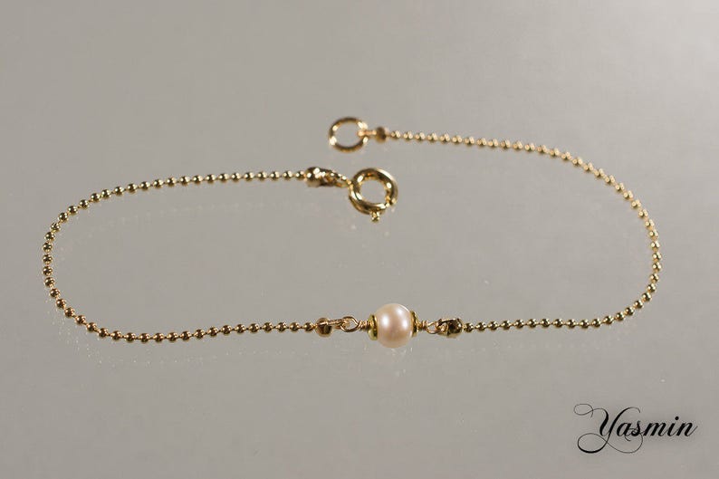 Freshwater cultured pearl on gold filled