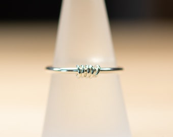 Dicker Sterling Ring mit beweglichen Ösen