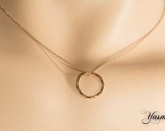 Sparkling circle to 925 Silver rose gold plated